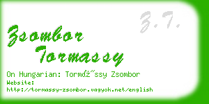 zsombor tormassy business card